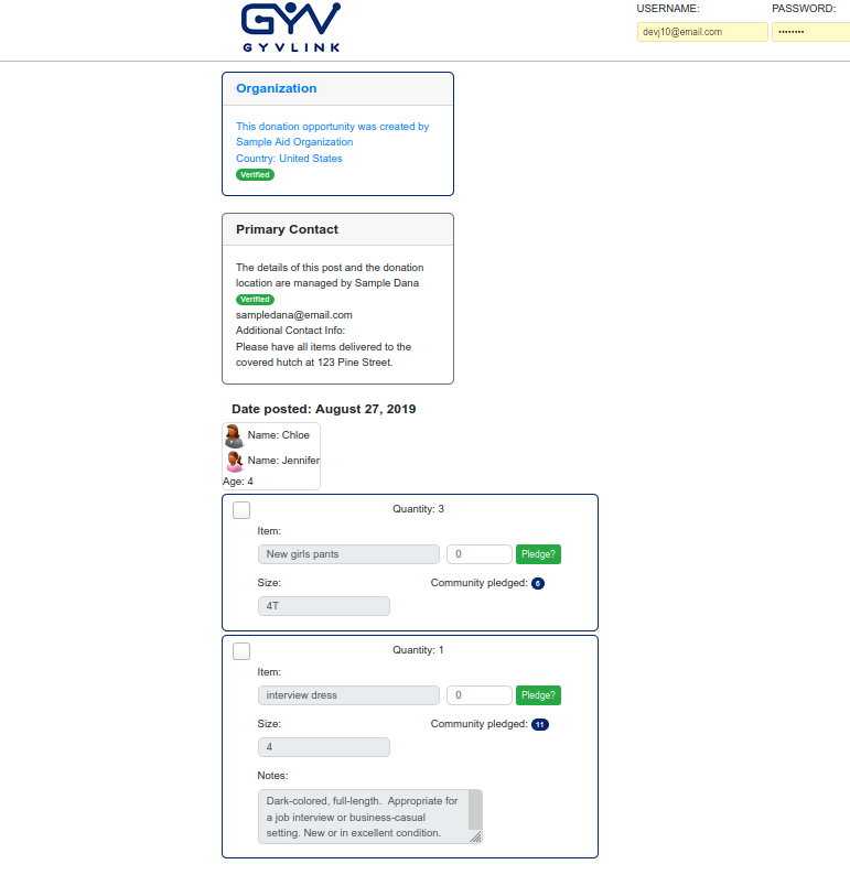 Step 2 of the GyvLINK process